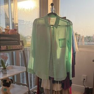 Lilly Pulitzer Mint Green Button Down Shirt